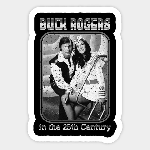 retro buck rogers duet grayscale Sticker by bikorongae